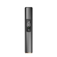 Tagliapeli del naso elettrico compatibile, forbici per peli del naso lavabili, display digitale, 3 velocità regolabili (nero premium) Nero