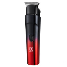 Cortapelos/afeitadora eléctrica recargable compatible para el hogar (rojo degradado) Rojo degradado