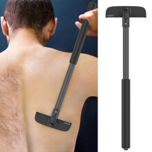 Afeitadora de espalda retráctil compatible Xpreen Xpre034 para hombre con correa para colgar (Color: Negro) XPRE034
