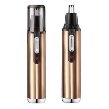 Tondeuse à poils de nez électrique compatible, tondeuse à sourcils rechargeable par USB, rasoir (Or) Or