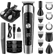 Tagliacapelli elettrico multifunzione impermeabile 6 in 1 compatibile per uomo, rifinitore per capelli, rasoio, rifinitore per peli del naso 8788 8788