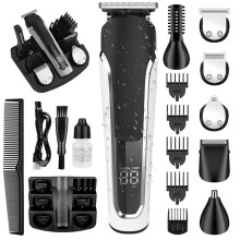 Tagliacapelli elettrico multifunzione impermeabile 6 in 1 compatibile per uomo, rifinitore per capelli, rasoio, rifinitore per peli del naso 8988