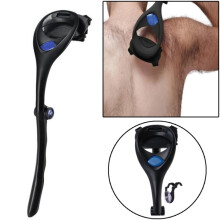 Dispositivo de depilación de espalda compatible con mango largo, plegable, afeitadora indolora de mango largo.