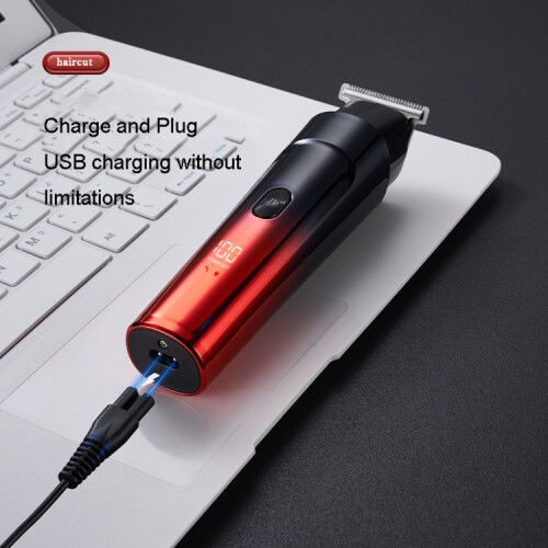 Compatible Rechargeable Home Hair Clipper/Electric Shaving Tool (Gradient Red) Gradient Red 2