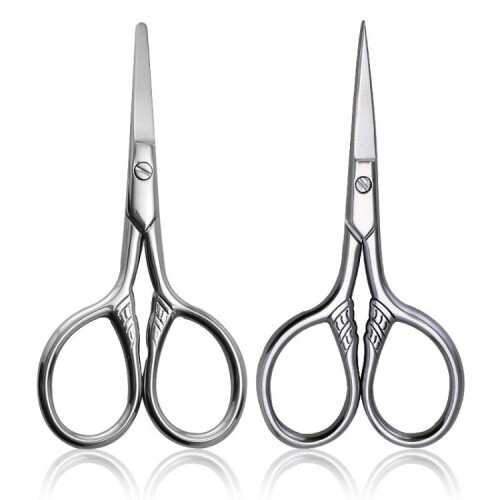 Two Small Beauty Scissors And Cosmetic Tools (Pointed Tip) Compatible Sale. 2 PCS Pointed Head 1