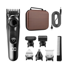 Compatible 5-In-1 Men'S Multifunctional Hair Clipper, Engraving Electric Trimmer, Reciprocating Shaver Set With Storage Bag LM-1832 5 In 1