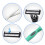 10-Pack Disposable Manual Razors With Three-Layer Stainless Steel Sensor Head And Comcompatibletable Handle. 3