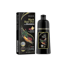 (Black) Black Hair Dye Shampoo 3 in 1 Growth Clean Hair Darkening Deep Nourishing Black Hair Dye Shampoo Natural Organic Herbal