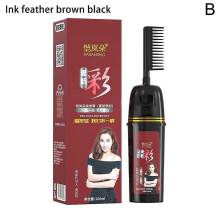 (Blackbrown) Colorful Plant Hair Dye W/ Innovative Comb ApplicatorNatural Plant Hair Dye