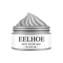 (Gray) Temporary Hair Colour Wax Temporary Hair Dye Cream Unisex Diy Colour Hair Dye Wax Washable Plant Formula Matte Natural Modelling Wax