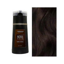 (1Pcs, Dark Brown) Hair Dye Shampoo, Nova Instant Hair Dye Shampoo, Quick Color Application, Gentle Color Fixative