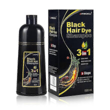 (Black) Hair Color Shampoo Hair Dye Shampoo Colors Hair in Minutes for Women and Men 26s