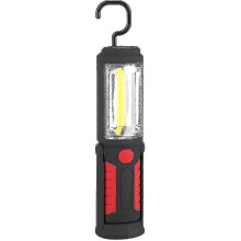 Rechargeable Led Work Light with Magnetic Led Torches 2200mah Cob Led 650lm 3w for Auto Garage Workshop Camping Diy (red) - J