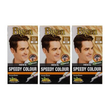 (Medium Brown) Bigen Men's Speedy Colour Ash Brown #113 (3-Pack)