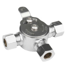 Below Deck Mixing Valve,3/8" Compression LF Brass Body,Thermostatic Mixing Valve for Hot and Cold Water
