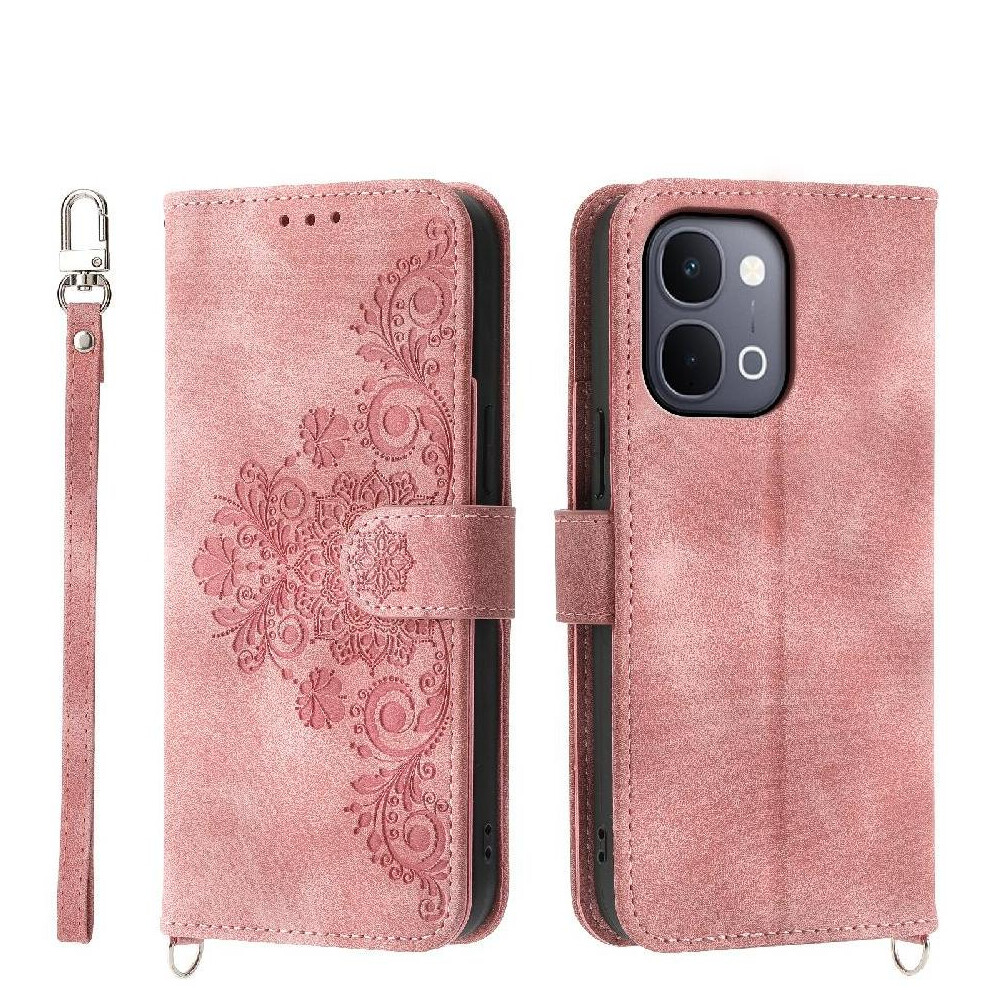 () Case For Vivo Y31d Multiple Credit Card Slots Wristband Shockproof Embossed 764563374601