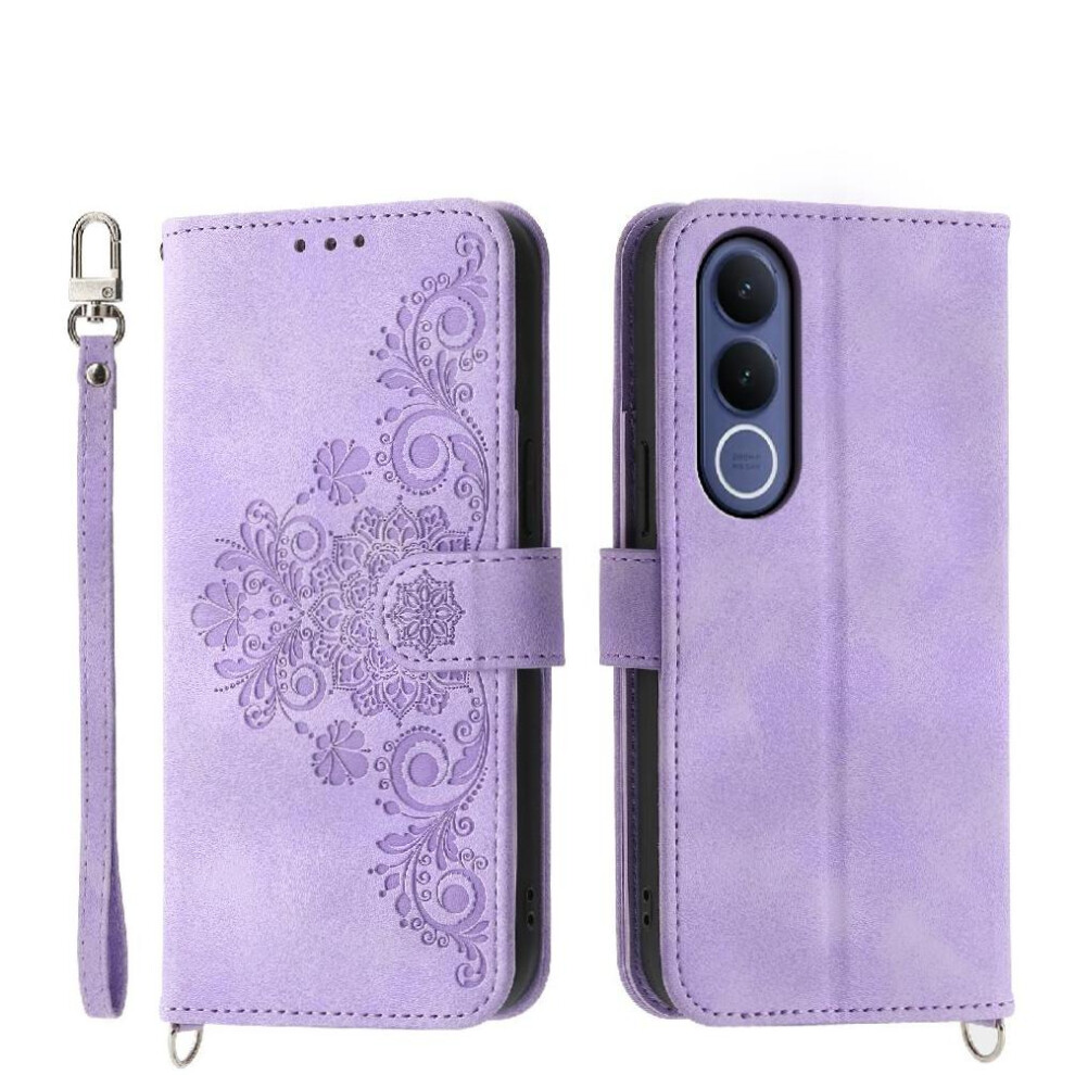 Case For Vivo V70 Fe 5G Wristband Shockproof Embossed Multiple Credit Card Slots 764563374694