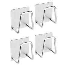 4 Non-Perforated Sponge Racks Stainless Steel Sponge Drain Racks Steel Rag Storage Rack Sink Rack Rack