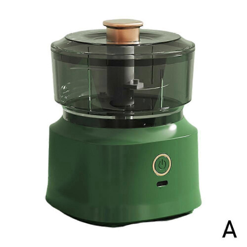 (Green) Electric Mini Garlic Chopper Kitchen Multifunctional Meat Grinder