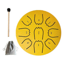 (Golden) 4-Inch 9-Note Hollow Drum Mini Steel Tongue Drums For Adults Kids