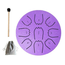 (Purple) 4-Inch 9-Note Hollow Drum Mini Steel Tongue Drums For Adults Kids