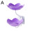 (purple) Soap Dish Flower Shape No Punching Wall Mounted Double Layer Drain 1