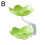 (green) Soap Dish Flower Shape No Punching Wall Mounted Double Layer Drain 1