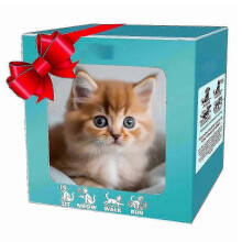(C) 25-26 Interactive Robot Kitten Plush Toy for Kids - Soft Robotic Cat with Fun Activities for Children