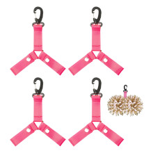 Portable Bobbles Holder Adjustable Strap Light Weight Pom-Pink