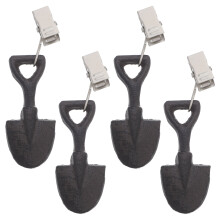 4Stk Tischdeckenklammern Dunkelbraun Winddicht Vintage Outdoor