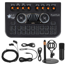 1Set Metal Mic Mixer Microphone Set for Gaming Voice Changer Streaming
