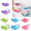 (purple) Soap Dish Flower Shape No Punching Wall Mounted Double Layer Drain 2