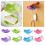 (purple) Soap Dish Flower Shape No Punching Wall Mounted Double Layer Drain 3
