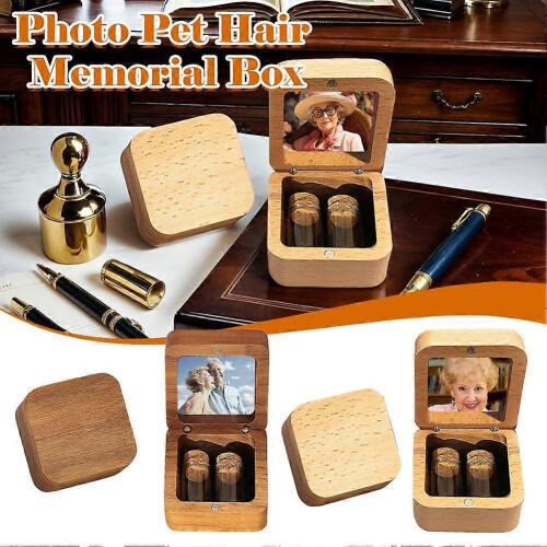 (A) Wooden Urn For Human Ashes Keepsake Cremation Urn Box For Pets Engraving 1
