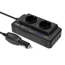 MEIND M8300 24V to 220V High Power 200W Car Inverter with Dual EU Power Socket 4 USB Ports