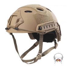 Tactical Helmet Airsoft PJ Type Fast Helmet with NVG Mount, Goggles Included, CQB Paintball Ready, Military Style