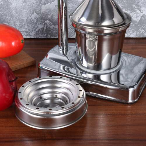 Manual Stainless Steel Vegetable and Fruit Juicer Silver 2