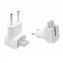 Adaptador de corriente alterna con enchufe europeo compatible con MacBook MagSafe y iPad.