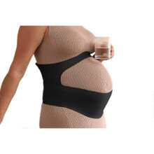 (XL, Black) Pregnancy Belly Band Invisible Pregnancy Belt For Back Abdomen Waist -