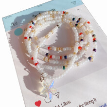 (Retro) Women's Boho Colorful Beaded Stacked Bracelets Stylish Adjustables Layered Wristbands For Birthday Party