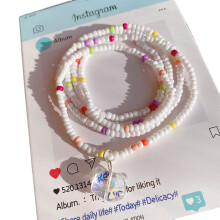 (sugaring) Women's Boho Colorful Beaded Stacked Bracelets Stylish Adjustables Layered Wristbands For Birthday Party