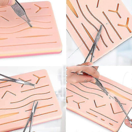 Complete Student Suture Practice Kit with Silicone Pad & Tools for Medical Training 2