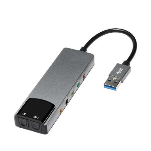 Scheda audio USB 7.1 5.1 canali Scheda audio esterna SPDIF ottica per PC Computer 26s 1