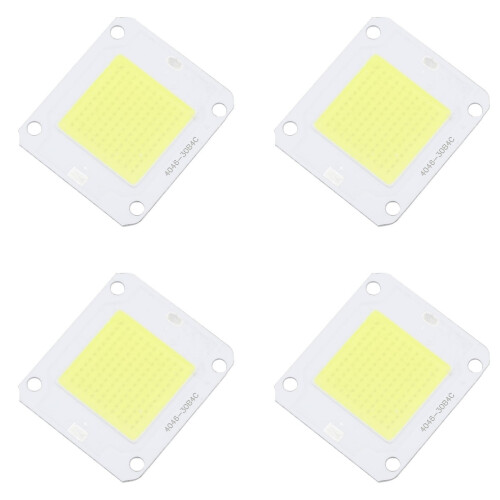4 Pieces 50W Projection Light Source Long lasting Bright COB Integrated LED Light(White 6000-6500K)
