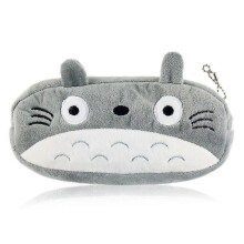 Cute Plush Totoro Cat Pen Pencil Bag Case Cosmetic Makeup Bag Purse Stationery Zipper Bags Tw