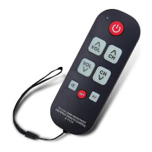 Easy-to-Use Universal TV Remote for Seniors - Waterproof, Large Button Remote Control with LED Light for Elderly