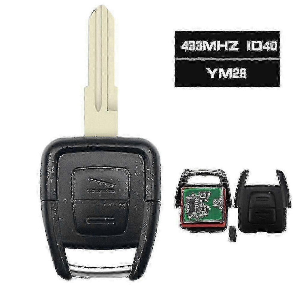 Compatible With Opel Zafira, Astra A/G, Bosch Ts Astra 1999-2005 Models, 433.92Mhz Id40 Chip Remote Car Key, 2-Button Remote. 9450876746853