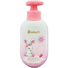Washami Baby Shampoo & Shower Gel 2 in 1 Strawberry | Mild Baby Cleanser, Kids Shampoo, Baby Skincare -500ml