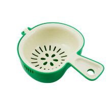 Plastic Small Strainer Colander with Bowl Set Double Layer-3