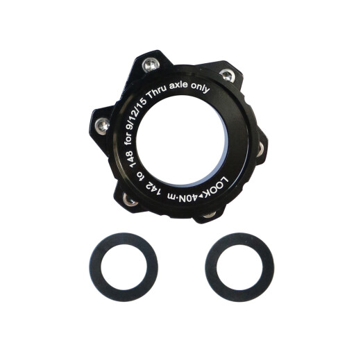 Cycling Hub Conversion Adapter Center Lock-R 142 to 148 Black